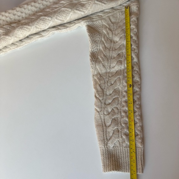 Wills 100% Wool Sweater Size S Cream Beige Cable Knit Men’s - Picture 11 of 15